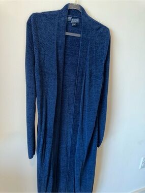 Barefoot Dreams Navy Blue Long Open-Front Cardigan